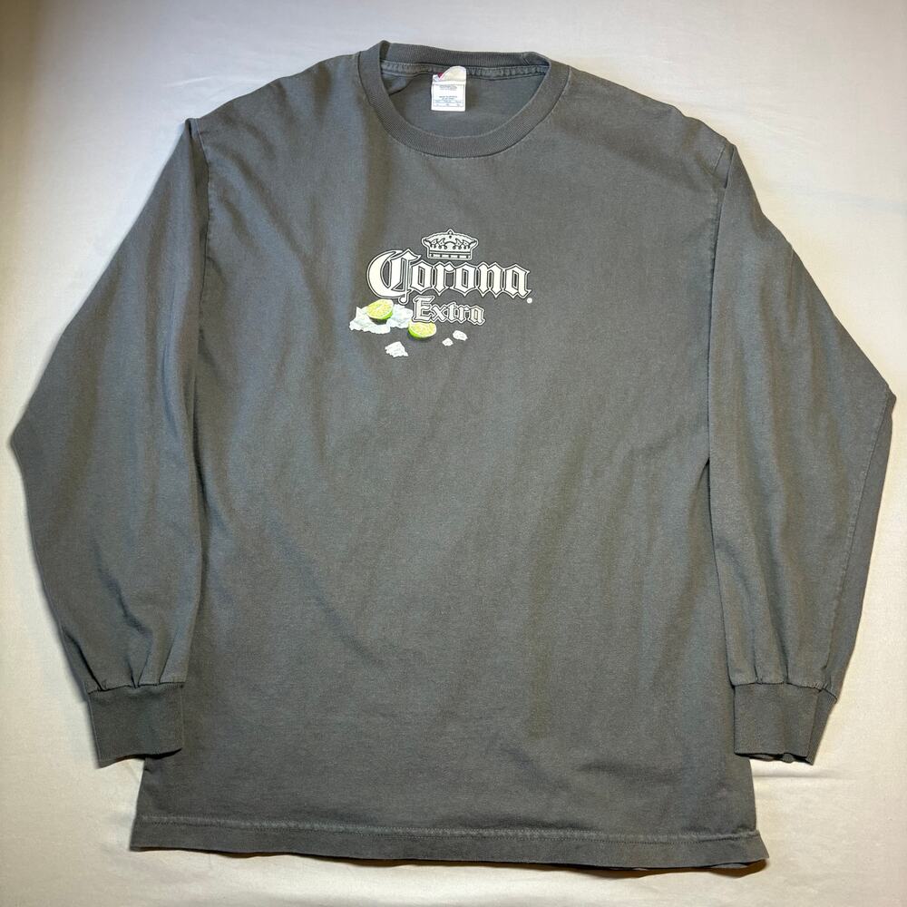 Dark gray corona extra beer graphic t shirt